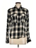 Rag & Bone 100% Cotton Plaid Black Long Sleeve Button-Down Shirt Size M - photo 1
