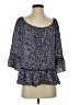 Democracy 100% Rayon Blue 3/4 Sleeve Blouse Size S - photo 1