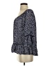 Democracy 100% Rayon Blue 3/4 Sleeve Blouse Size S - photo 5
