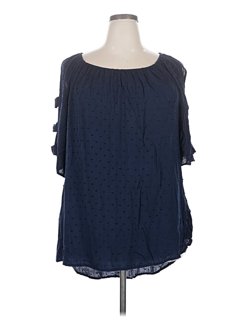 Pre-owned C Established 1946 3/4 Sleeve Blouse In Blue