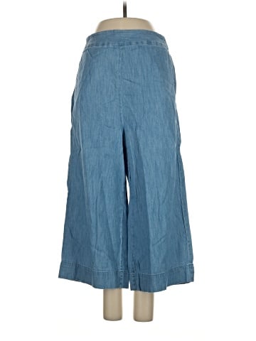 Madewell Chambray Huston Pull-On Crop Pants (view 1)