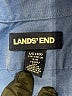 Lands' End 100% Cotton Solid Blue Long Sleeve Button-Down Shirt Size 10 - photo 3
