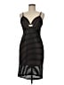 Bebe Stripes Black Cocktail Dress Size M - photo 1