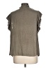 Wit & Wisdom 100% Polyester Gray Short Sleeve Blouse Size L - photo 2