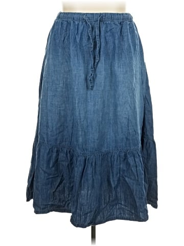 Woman Within Denim Skirt (view 1)