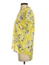 CAbi 100% Polyester Floral Yellow Short Sleeve Blouse Size XS - photo 5