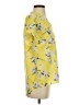 CAbi 100% Polyester Floral Yellow Short Sleeve Blouse Size XS - photo 4