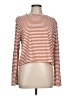 Kule 100% Cotton Stripes Brown Long Sleeve Turtleneck Size L - photo 1