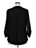 Fortune + Ivy 100% Polyester Black 3/4 Sleeve Blouse Size XL - photo 2