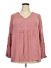 Torrid 100% Rayon Pink Long Sleeve Blouse Size 2X Plus (2) - photo 1