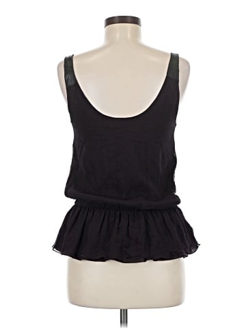 Aqua Sleeveless Silk Top (view 2)