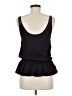 Aqua 100% Silk Black Sleeveless Silk Top Size M - photo 2