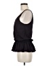 Aqua 100% Silk Black Sleeveless Silk Top Size M - photo 5