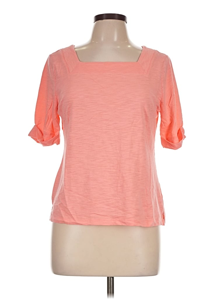 Pre-owned Talbots 3/4 Sleeve T-shirt In Orange