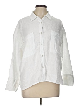 Magaschoni 3/4 Sleeve Button Down Shirt