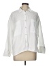 Magaschoni 100% Cotton White 3/4 Sleeve Button-Down Shirt Size L - photo 1