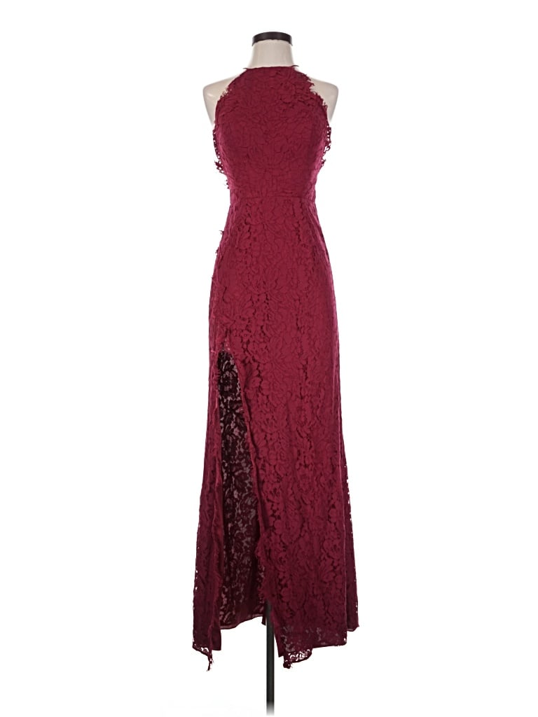 Pre-owned Fame And Partners Cocktail Dress In Burgundy