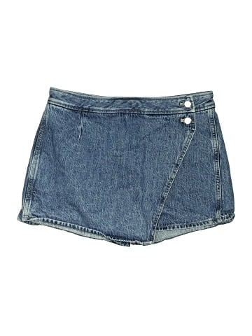 Madewell Denim Micro Mini Skort in Northam Wash (view 1)