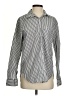 Unsubscribed 100% Cotton Stripes Silver Long Sleeve Button-Down Shirt Size XS - photo 1