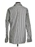 Unsubscribed 100% Cotton Stripes Silver Long Sleeve Button-Down Shirt Size XS - photo 2