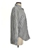 Unsubscribed 100% Cotton Stripes Silver Long Sleeve Button-Down Shirt Size XS - photo 4