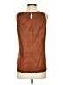 Hem & Thread 100% Polyester Brown Sleeveless Blouse Size S - photo 2