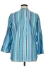 Roaman's 100% Cotton Stripes Blue 3/4 Sleeve Blouse Size 14W - photo 2