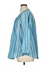 Roaman's 100% Cotton Stripes Blue 3/4 Sleeve Blouse Size 14W - photo 5