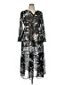 June + Vie 100% Polyester Graphic Floral Multi Color Gray Casual Dress Size 14 - photo 1