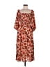 Sienna Sky 100% Polyester Paisley Brown Casual Dress Size M - photo 1