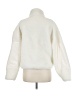 Fabletics 100% Polyester Solid Ivory Faux Fur Jacket Size M - photo 2