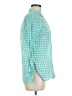 J.Crew Checkered-gingham Teal Long Sleeve Button-Down Shirt Size 8 - photo 4