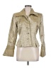 JS Collections 100% Acetate Metallic Gold Jacket Size 8 - photo 1