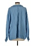 Easel 100% Rayon Blue Long Sleeve Blouse Size S - photo 2