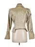 JS Collections 100% Acetate Metallic Gold Jacket Size 8 - photo 2