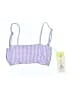 Maaji Checkered-gingham Purple Swimsuit Top Size M - photo 1