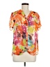 Sara Michelle 100% Polyester Orange Short Sleeve Blouse Size M - photo 1