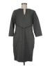 Etcetera Chevron-herringbone Gray Casual Dress Size 6 - photo 1