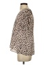 Adrienne 100% Polyester Animal Print Tan Short Sleeve Blouse Size S - photo 5