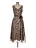 Evan Picone 100% Polyester Paisley Brown Cocktail Dress Size 12 - photo 1