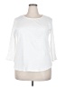 Chico's 100% Supima Cotton White 3/4 Sleeve Top Size XXL (4) - photo 1