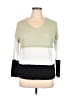 Cherish Color Block Green Pullover Sweater Size XL (estimated) - photo 1