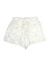 ASOS Design 100% Polyester Floral White Shorts Size 6 - photo 1