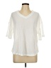 Unbranded 100% Polyester Ivory 3/4 Sleeve T-Shirt Size L - photo 1