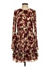 BCBGMAXAZRIA 100% Polyester Print Burgundy Cocktail Dress Size 4 - photo 1
