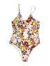 Shein Floral Ivory One Piece Swimsuit Size XL - photo 1
