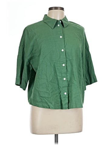 H&M 3/4 Sleeve Button-Down Shirt (view 1)