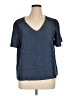 Elle 100% Lyocell Blue Short Sleeve Top Size XL - photo 1