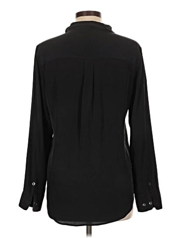 Equipment Long Sleeve Silk Top (view 2)