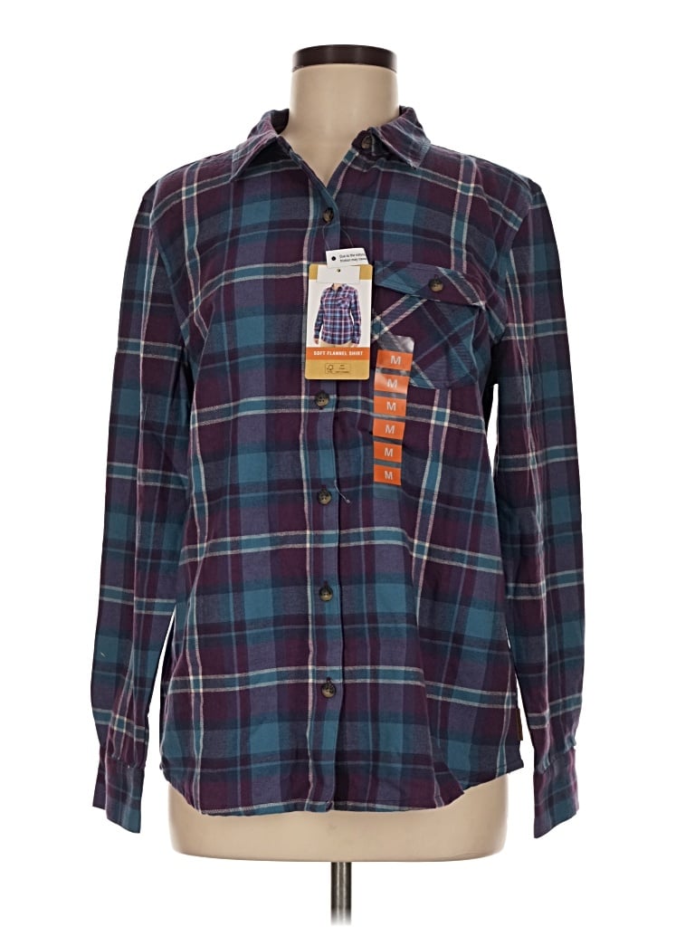 Pre-owned Zeroxposur Long Sleeve Button Down Shirt In Purple